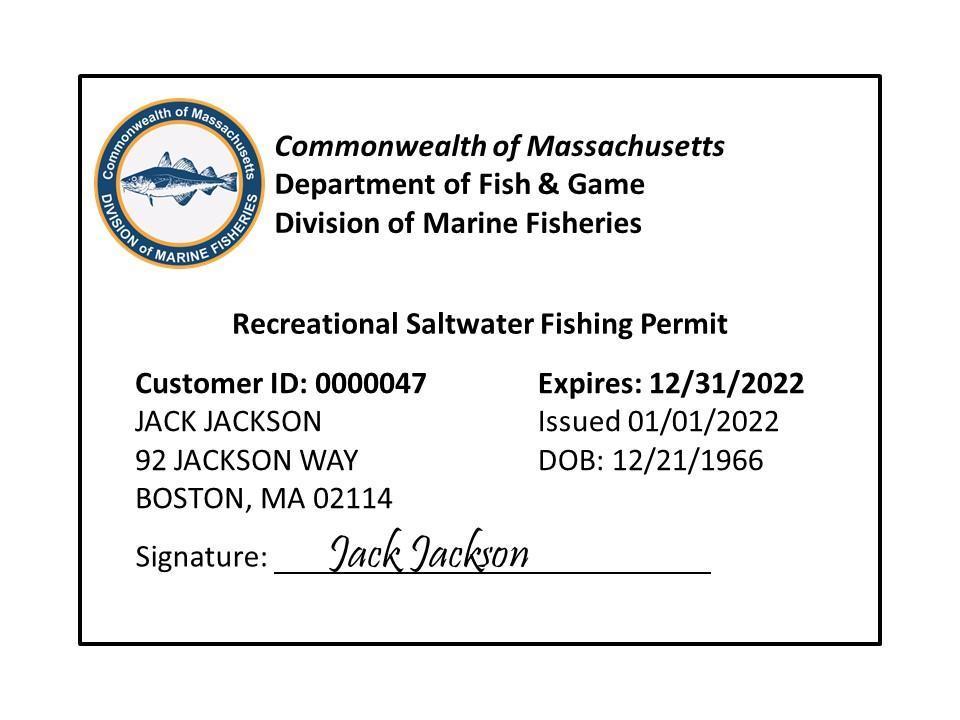 Your Massachusetts Fishing License Appearance