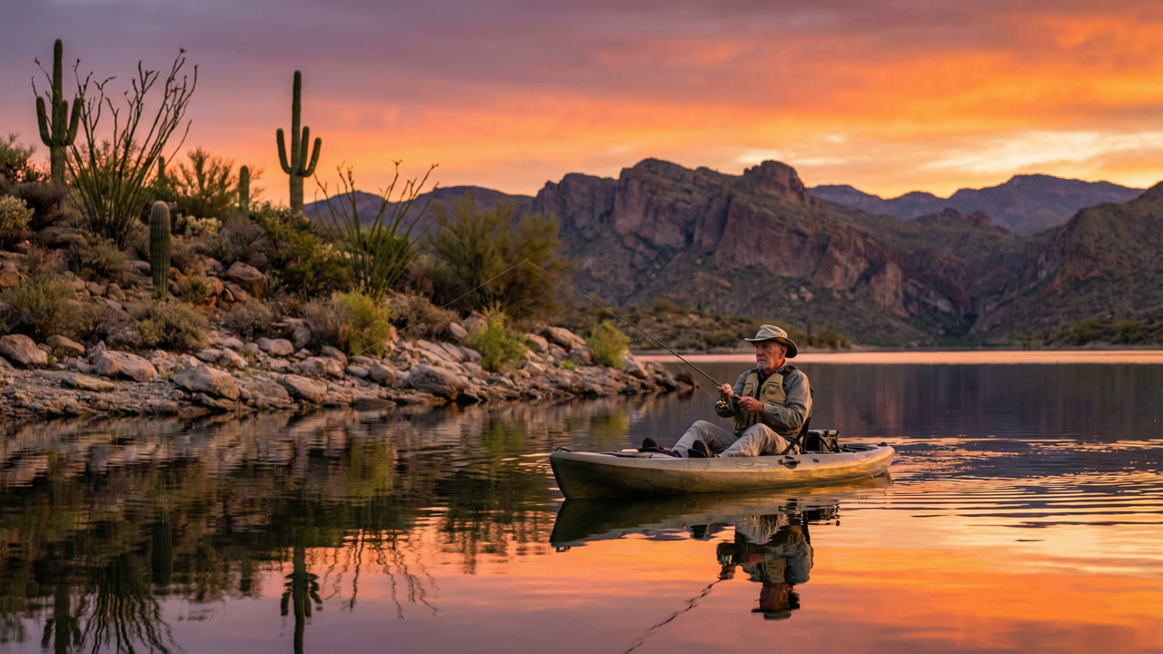 Lake Pleasant north of Phoenix is one of Arizona's top bass fishing destinations for anglers of all ages.